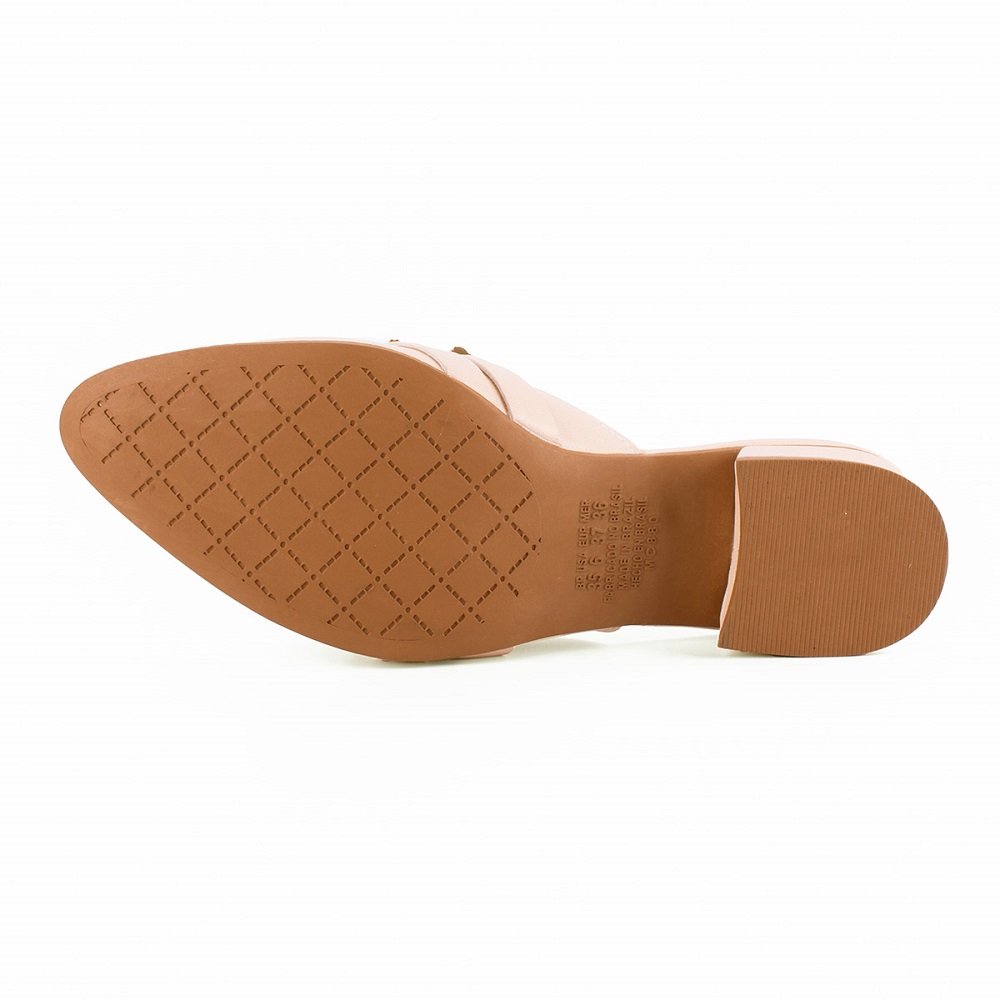 Mule Mississipi Salto Bloco MC881 Feminino - Nude Nude Claro 4