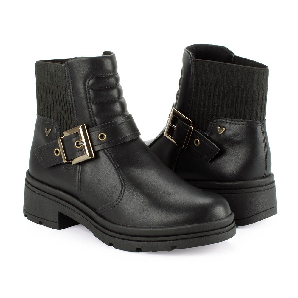 Bota Cano Curto Mississipi ME011 Feminina - Preta Preto 5