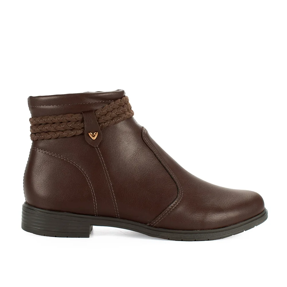 Bota Cano Curto Feminina Mississipi MC861 Marrom 2