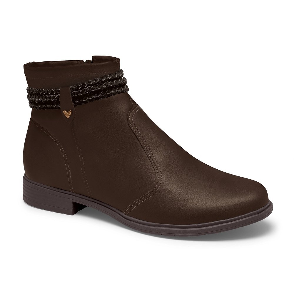 Bota Cano Curto Feminina Mississipi MC861 Marrom 1