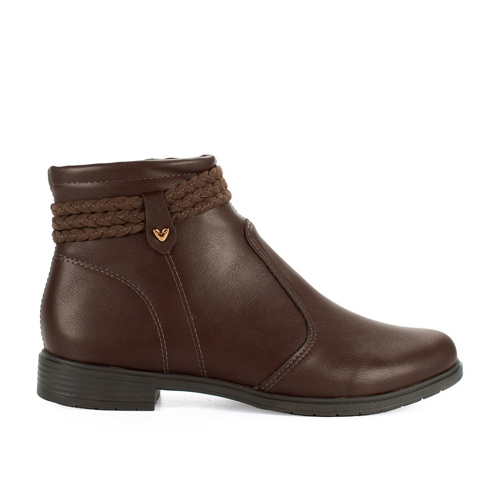 Bota Cano Curto Feminina Mississipi MC861 Marrom 2