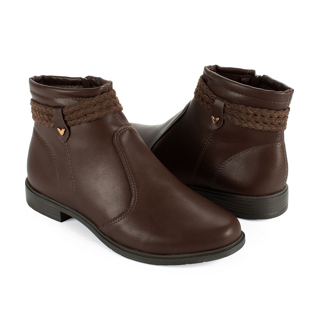 Bota Cano Curto Feminina Mississipi MC861 Marrom 5