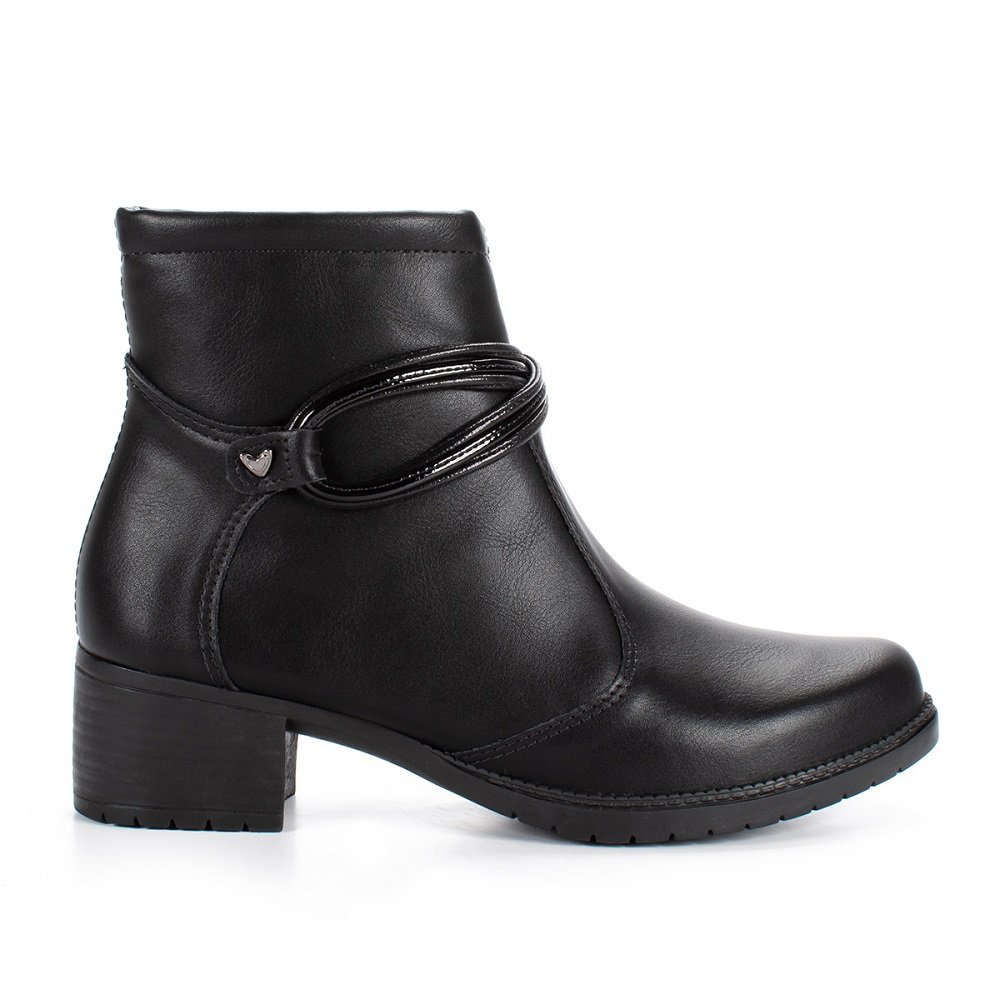 Bota Cano Curto Mississipi MC802 Feminina - Preta Preto 2