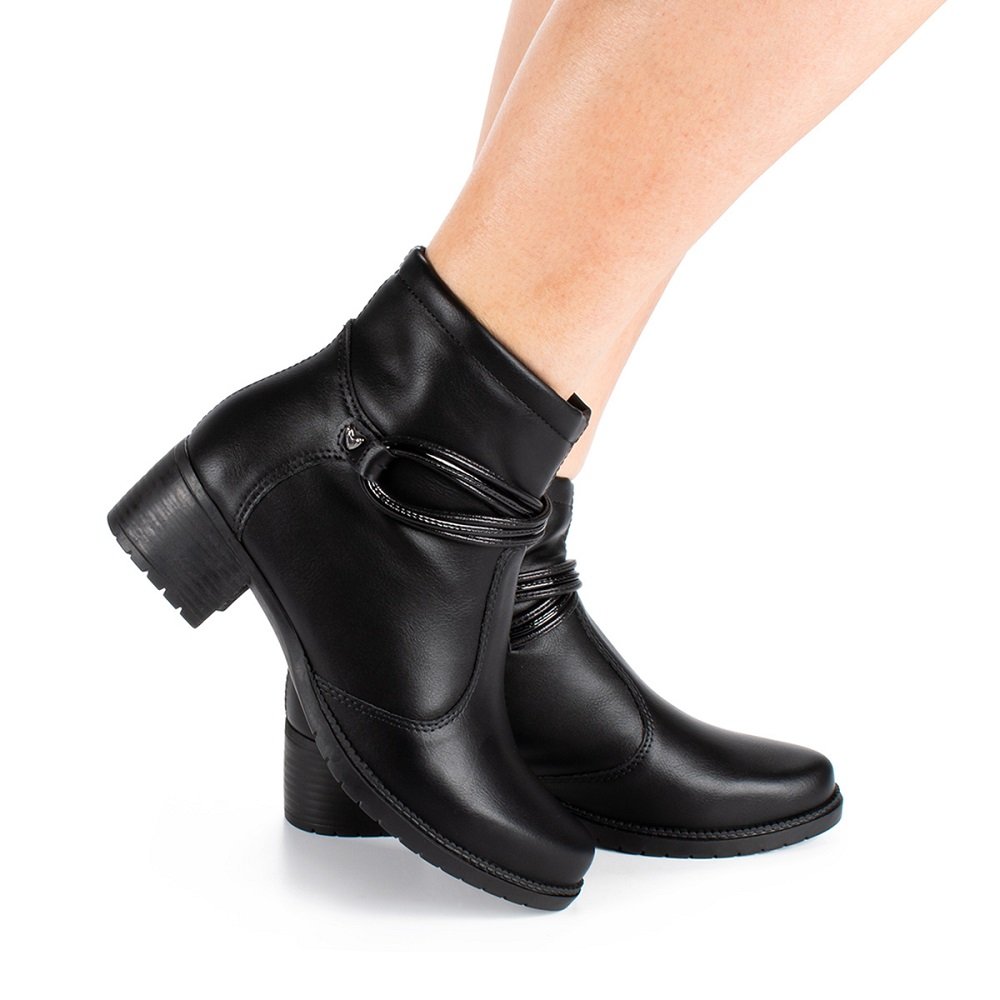 Bota Cano Curto Mississipi MC802 Feminina - Preta Preto 6