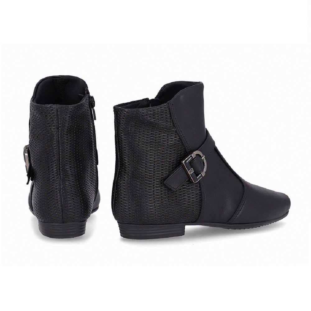 Bota Cano Curto Piccadilly 250242 Feminina - Preta Preto 3