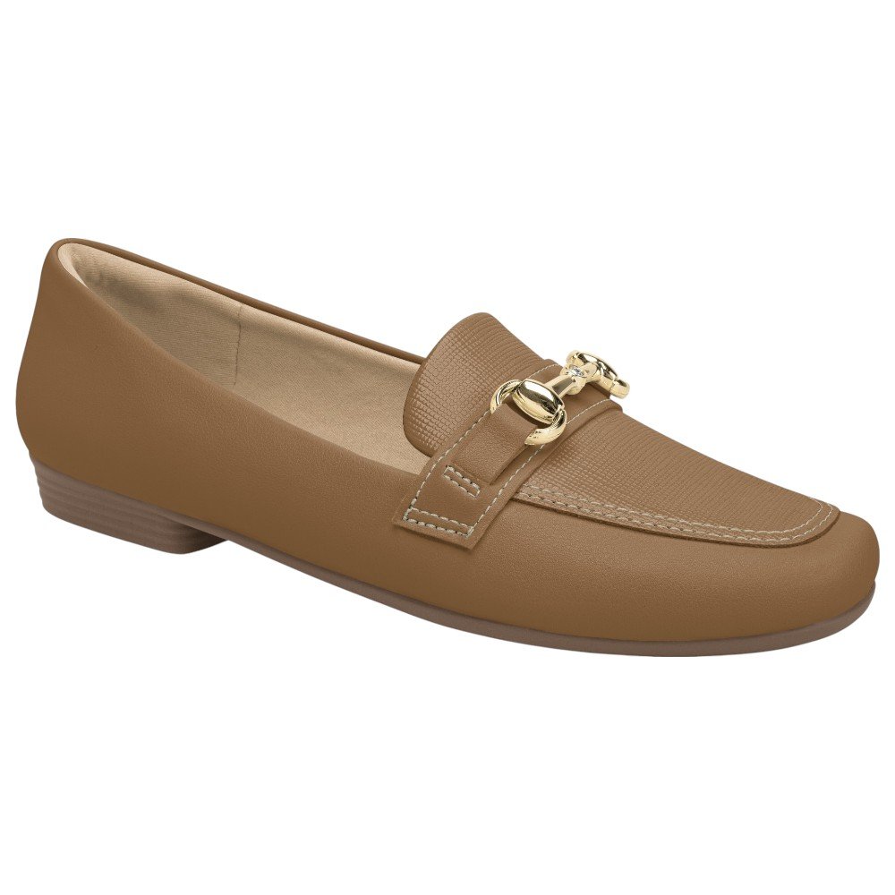Loafer Salto Baixo Piccadilly 250247 Feminino - Mascavo Mascavo 1