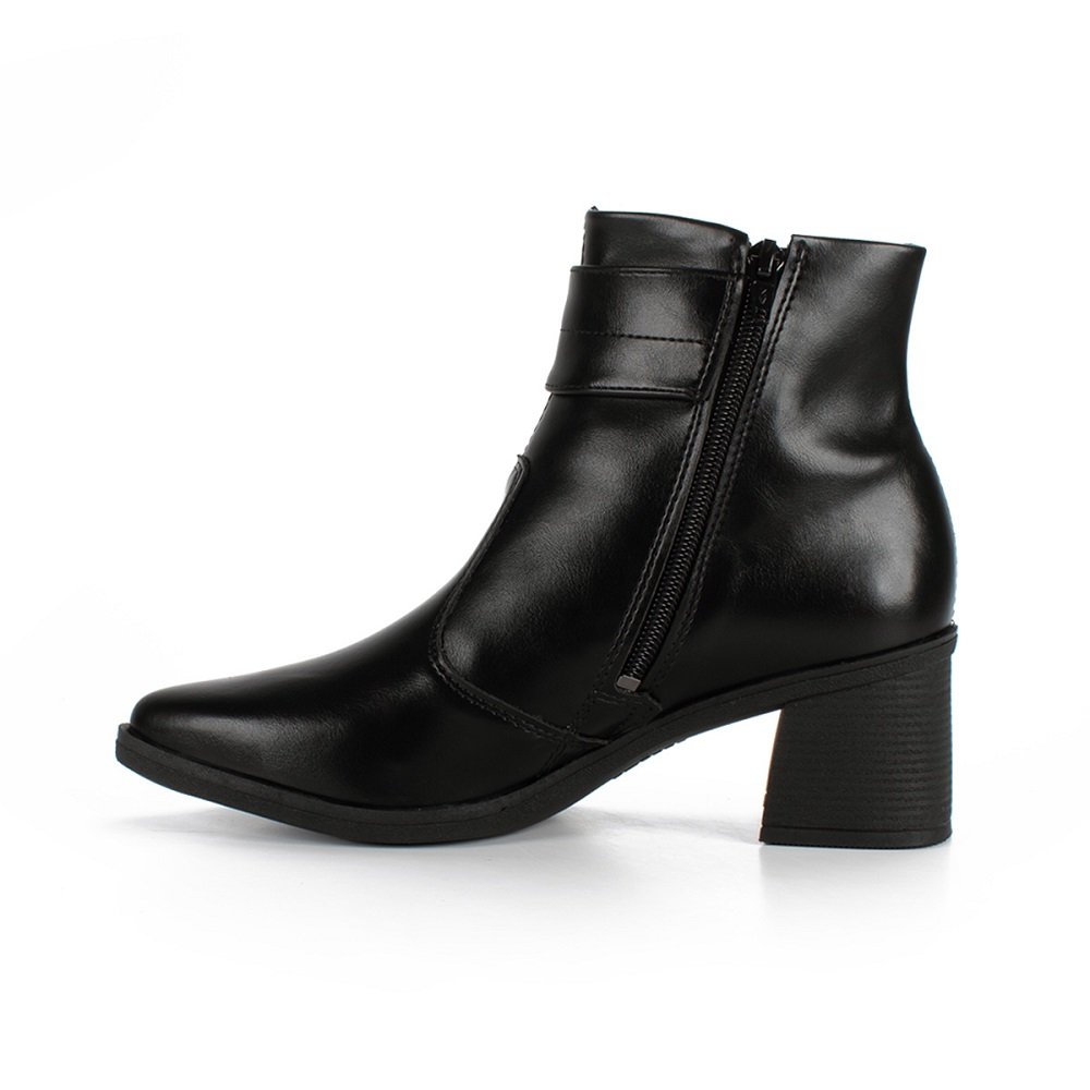 Bota Cano Curto Bico Fino Mississipi ME311 Feminina - Preta Preto 3