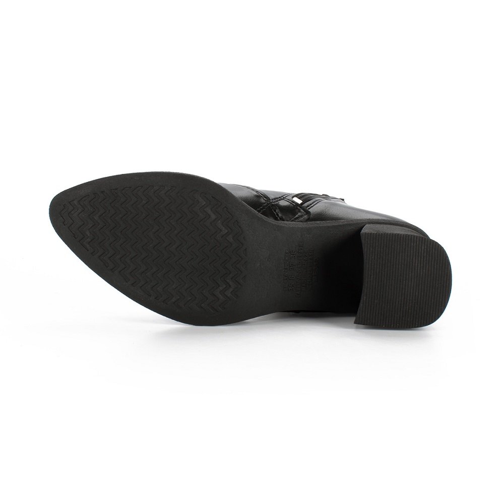 Bota Cano Curto Bico Fino Mississipi ME311 Feminina - Preta Preto 4