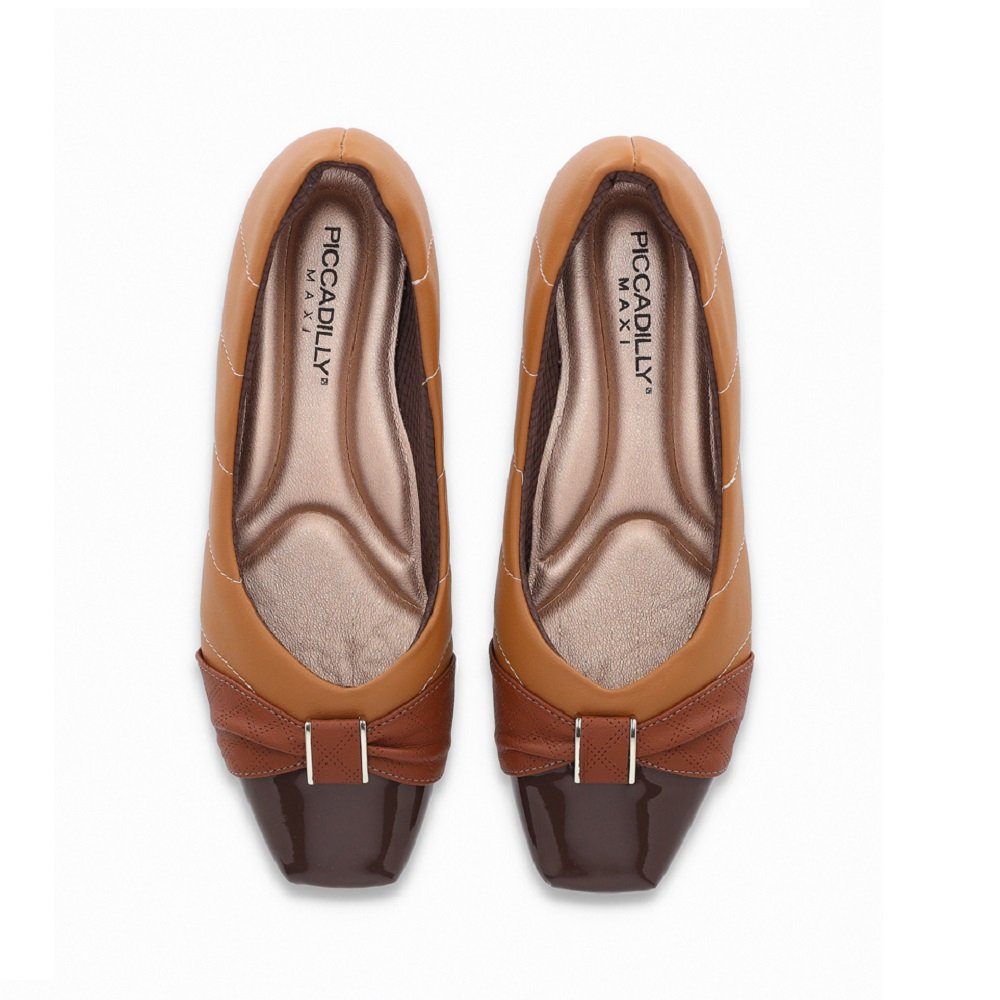 Sapato Salto Baixo Piccadilly Maxi 147320 Feminino - Mascavo Mascavo 3