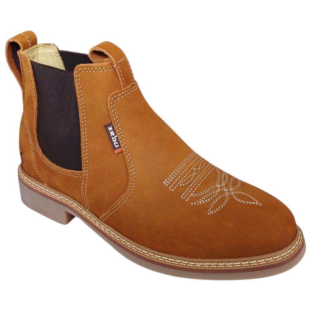 Botina Nobuck Masculina Zebu 52130 - Castor Castor 3