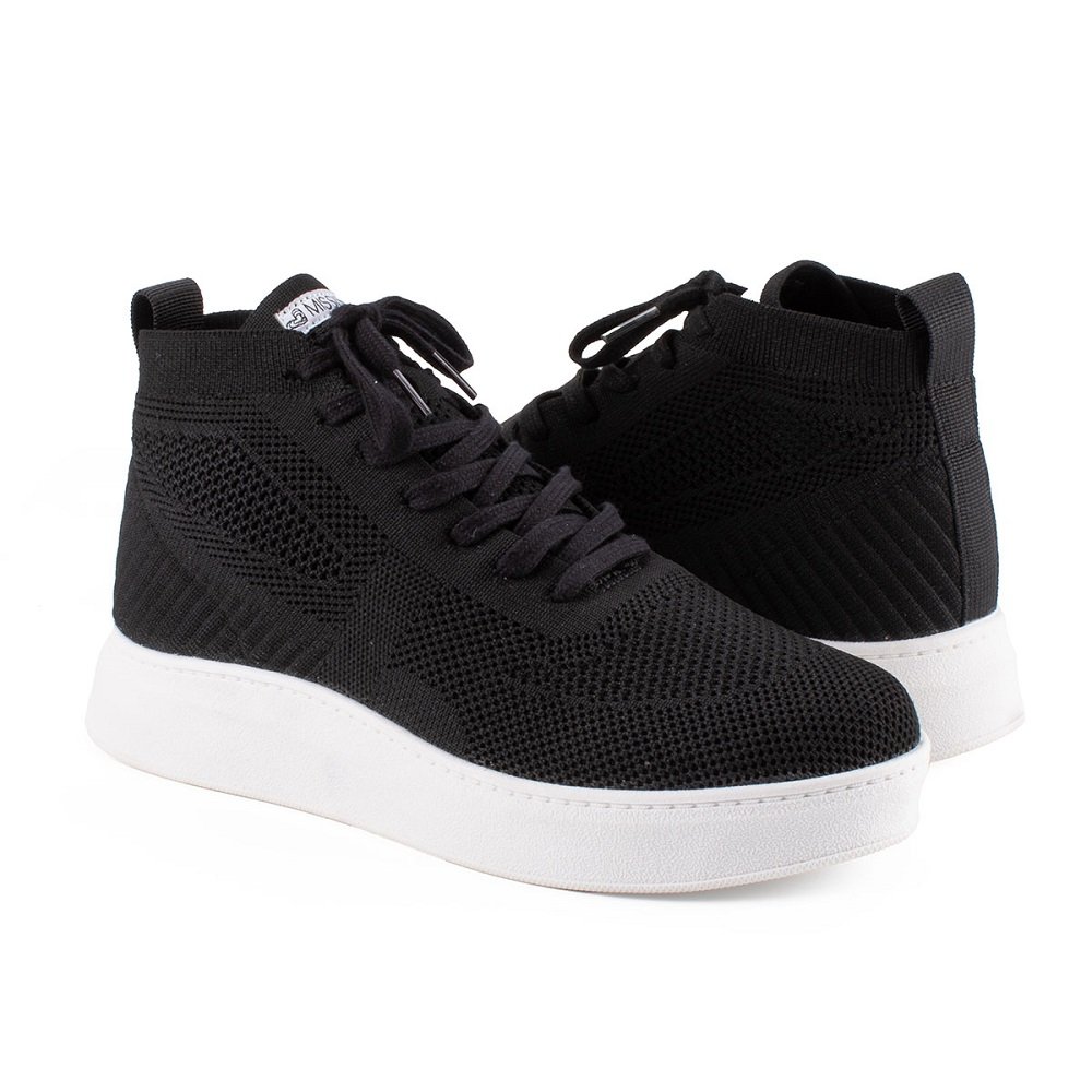 Tênis Casual Feminino Cano Alto Mississipi MC914 Preto 5