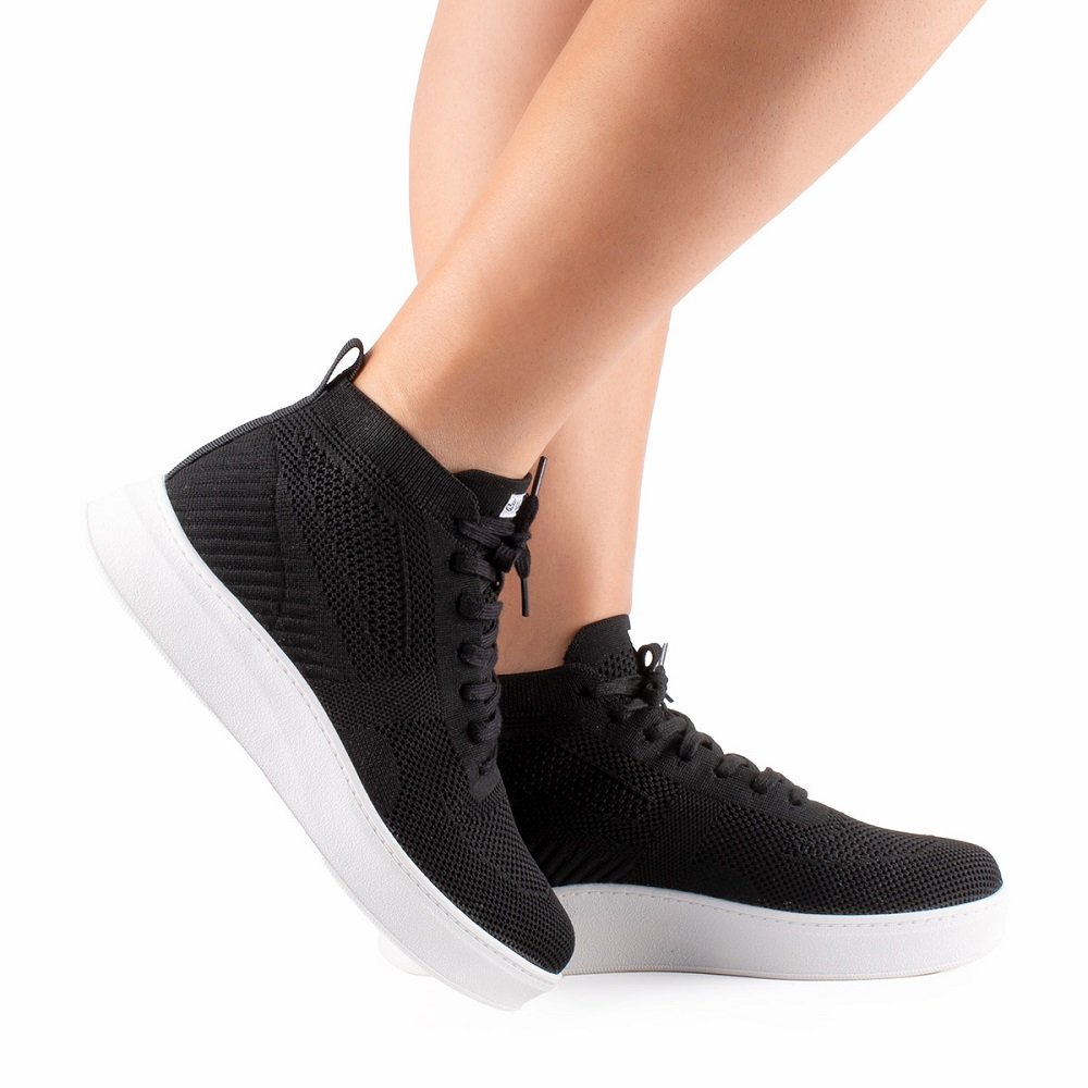 Tênis Casual Feminino Cano Alto Mississipi MC914 Preto 6