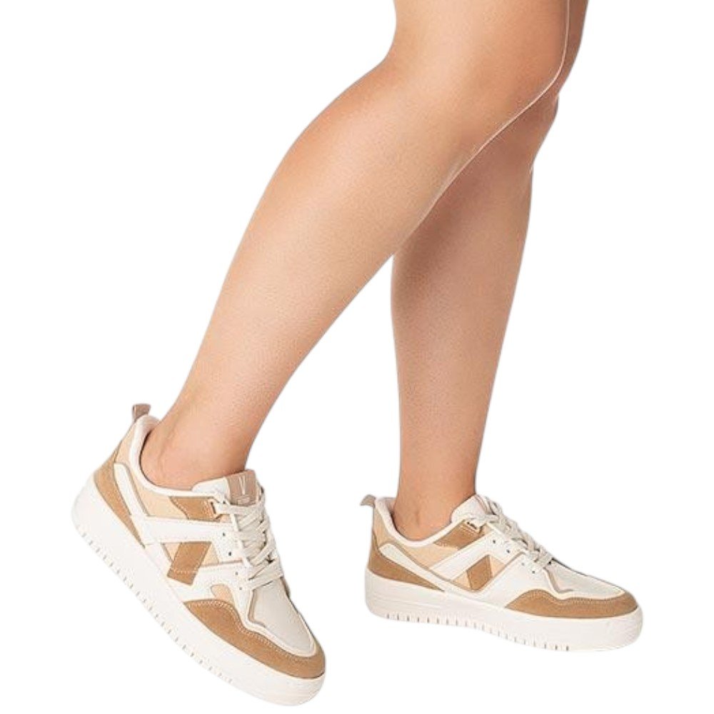 Tênis Casual Vizzano 1389.125 Feminino - Off White Off White/Bege 6