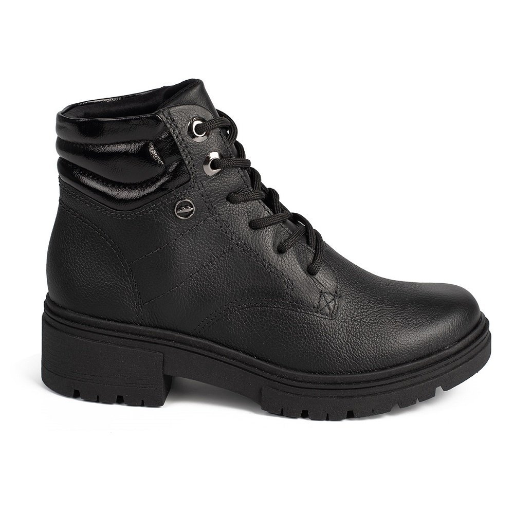 Coturno Feminino Couro Dakota D0451 Feminino - Preto Preto 3