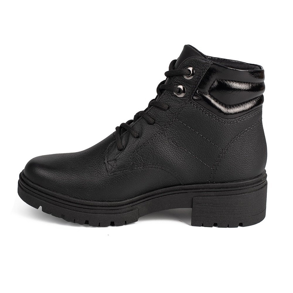 Coturno Feminino Couro Dakota D0451 Feminino - Preto Preto 4