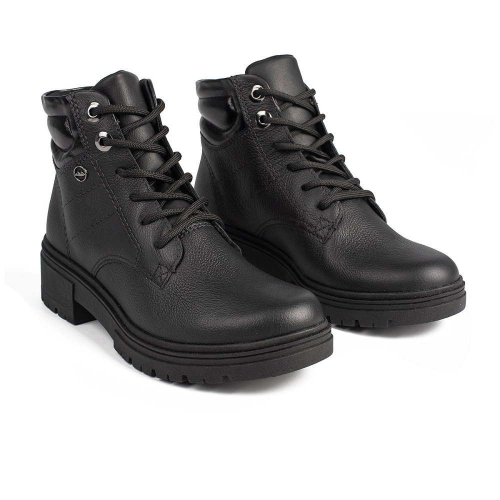Coturno Feminino Couro Dakota D0451 Feminino - Preto Preto 5