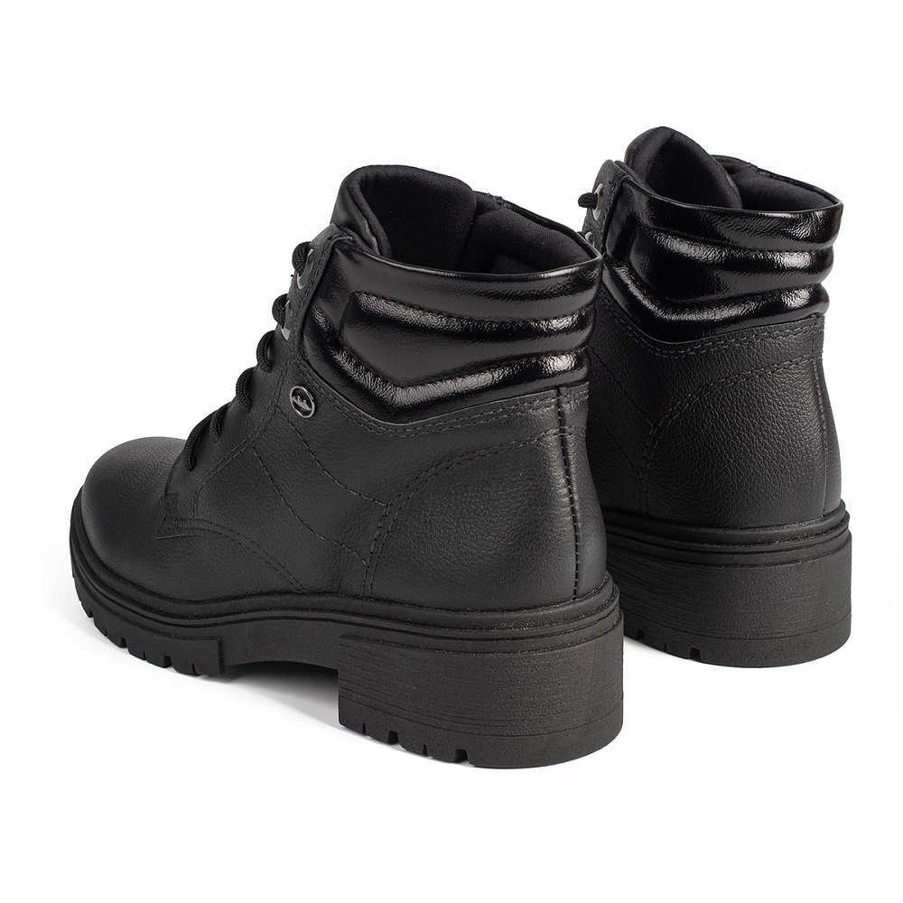 Coturno Feminino Couro Dakota D0451 Feminino - Preto Preto 6
