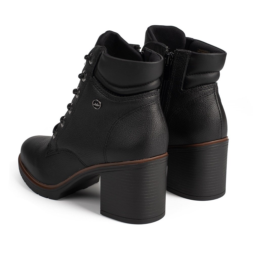 Coturno Couro Dakota D0391 Feminino - Preto Preto 6