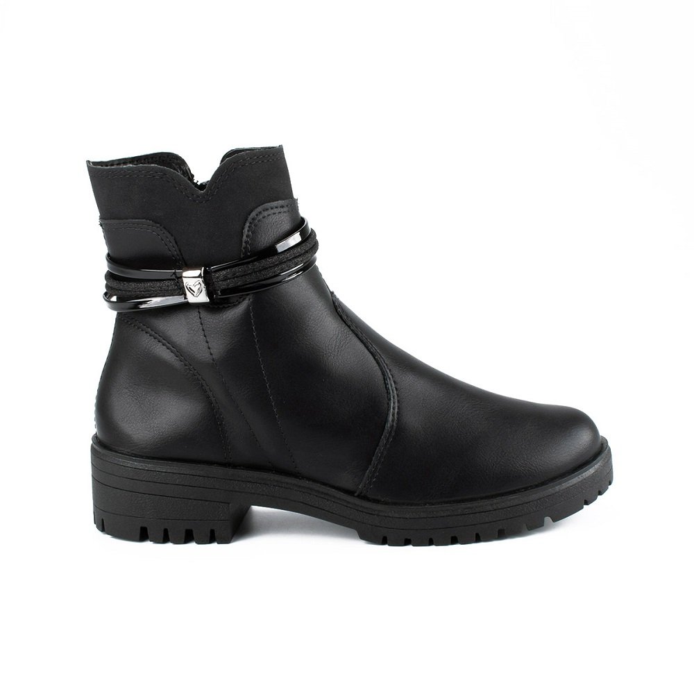 Bota Cano Baixo Mississipi MC812 Feminina - Preto Preto 2