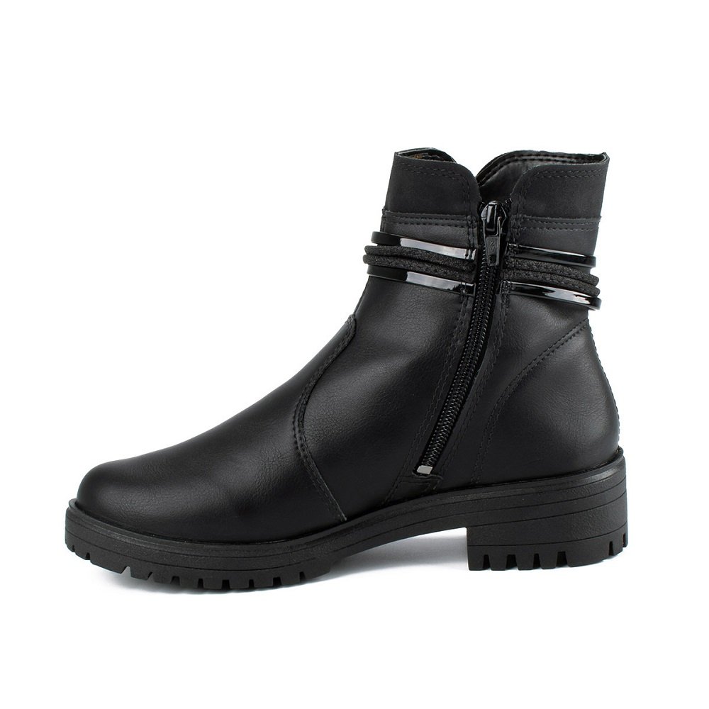 Bota Cano Baixo Mississipi MC812 Feminina - Preto Preto 3