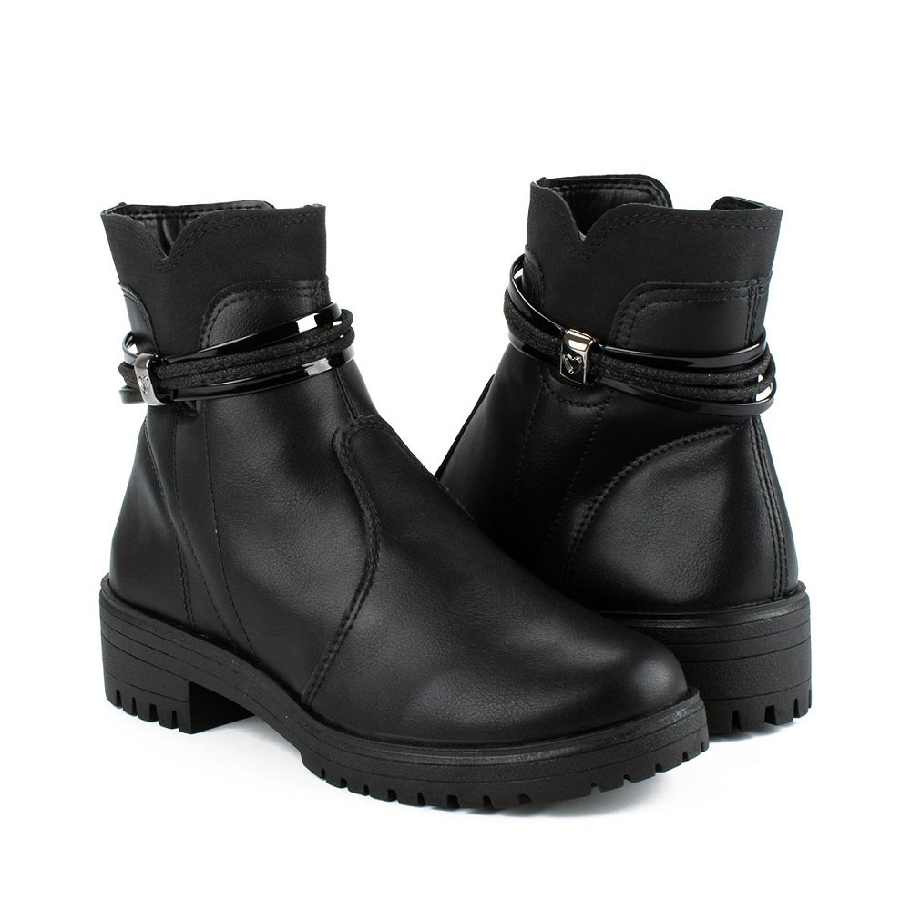 Bota Cano Baixo Mississipi MC812 Feminina - Preto Preto 5