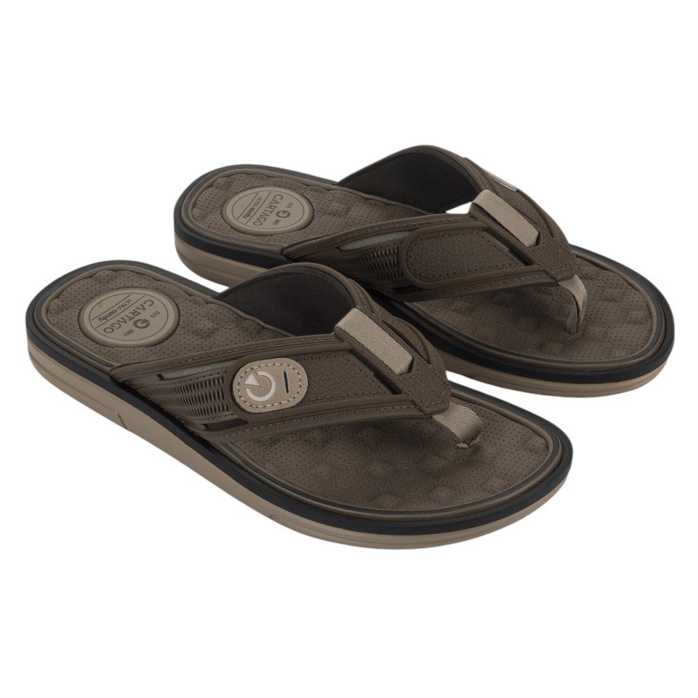 Chinelo Masculino Lyon 4 Grendene 12531 Marrom/Bege 2