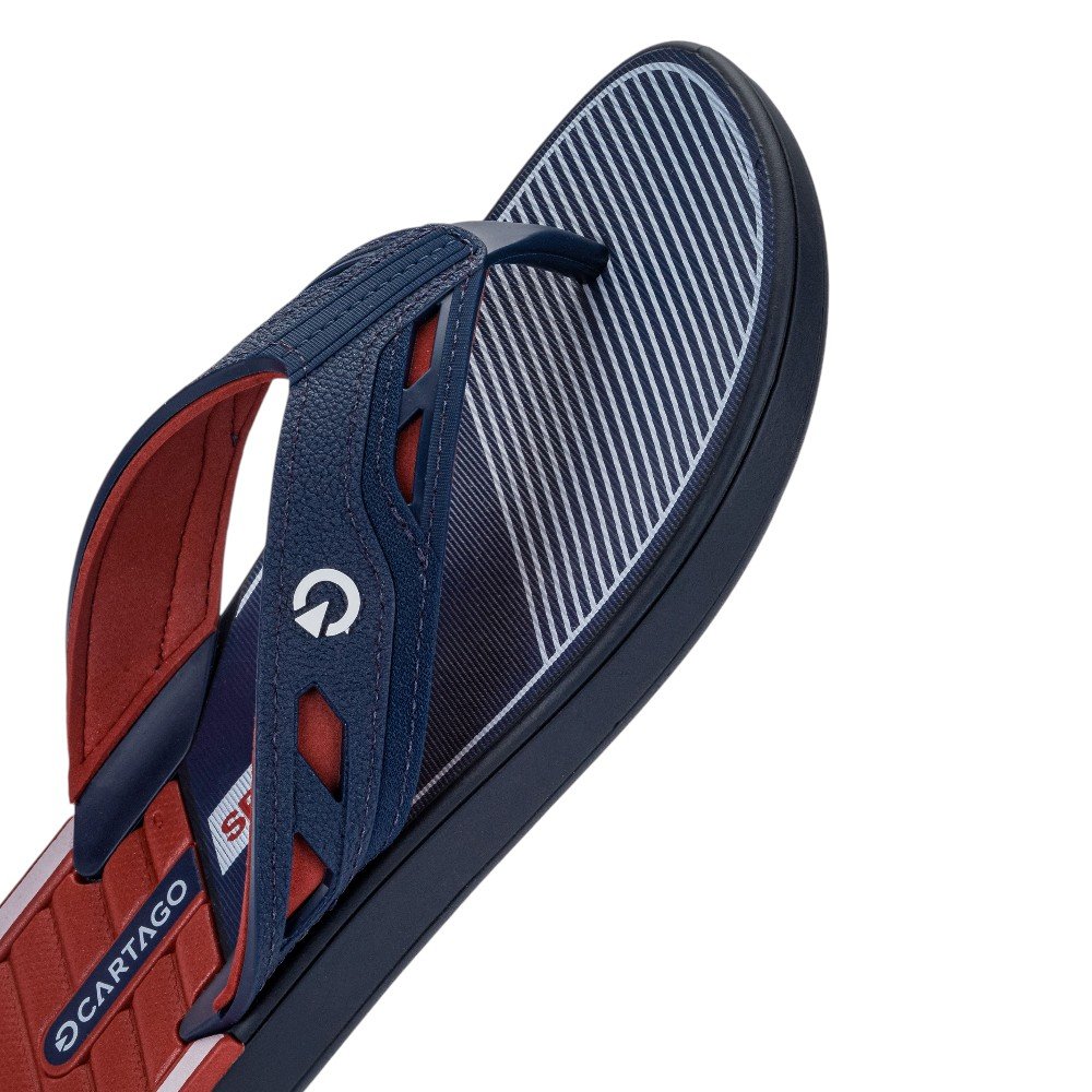 Chinelo Masculino Cartago Dallas 12158 Azul/Vermelho 4