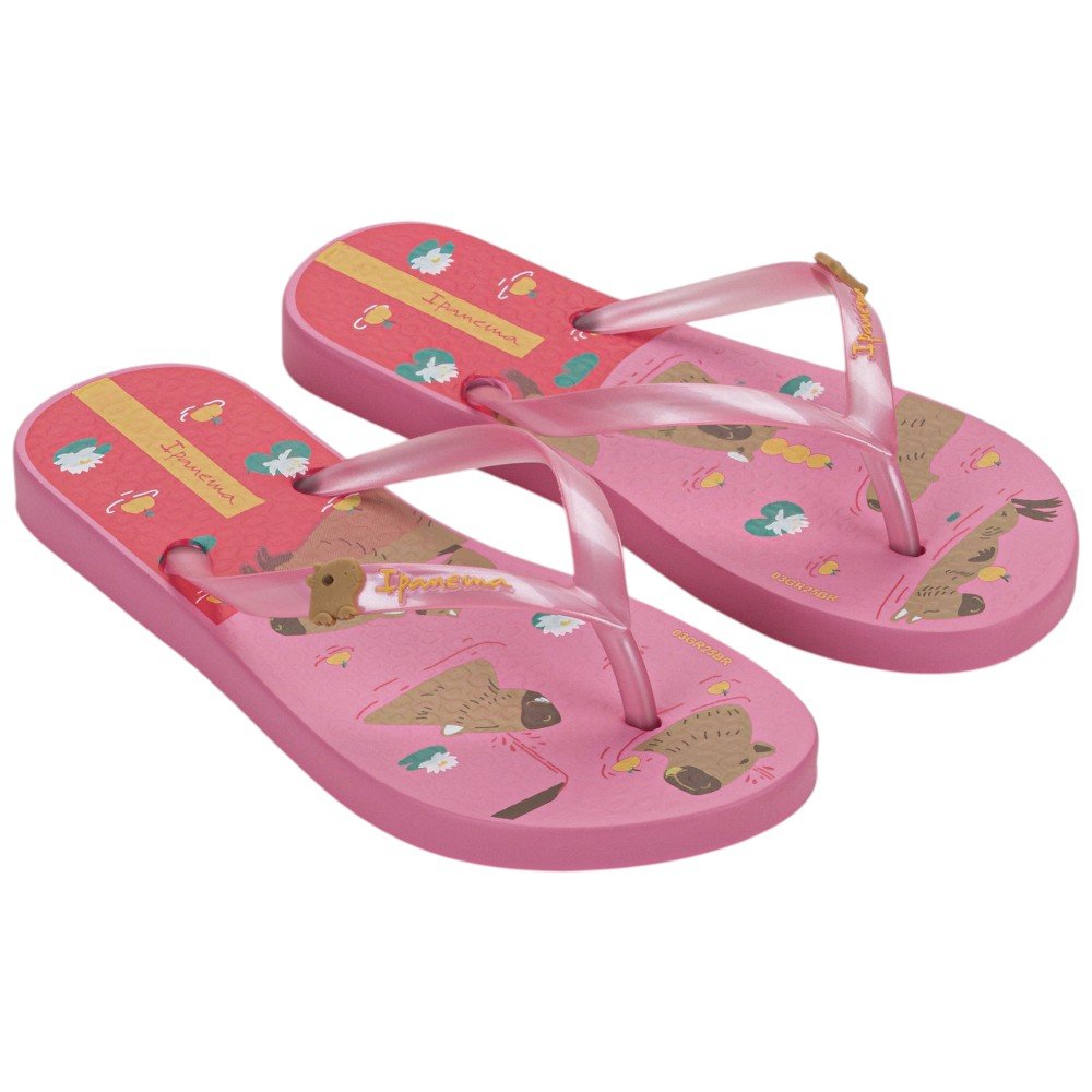 Chinelo Infantil Ipanema Hype Capivara 27388 Rosa 2