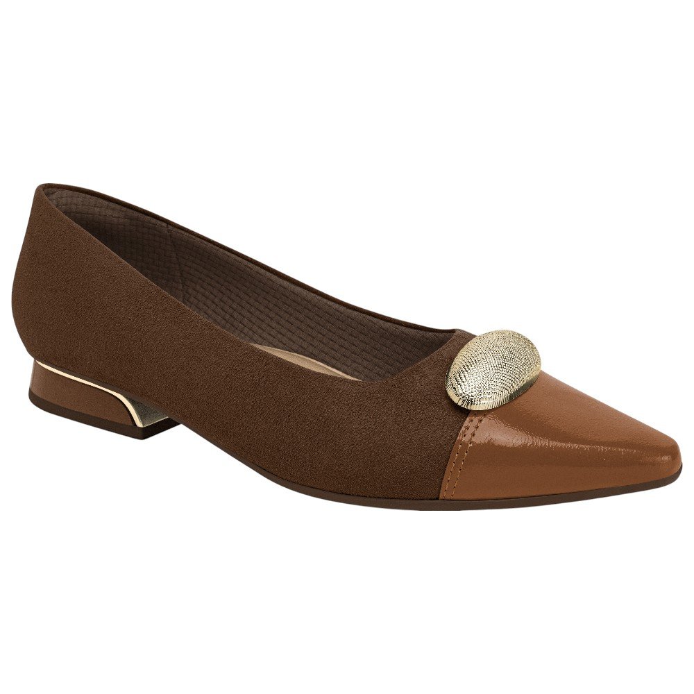 Sapato Salto Baixo Bico Fino Piccadilly 279043 Feminino - Pinhao
