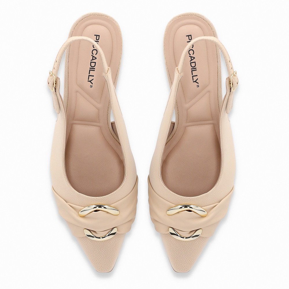 Sapato Slingback Piccadilly 764020 Feminino - Nude Bege 5