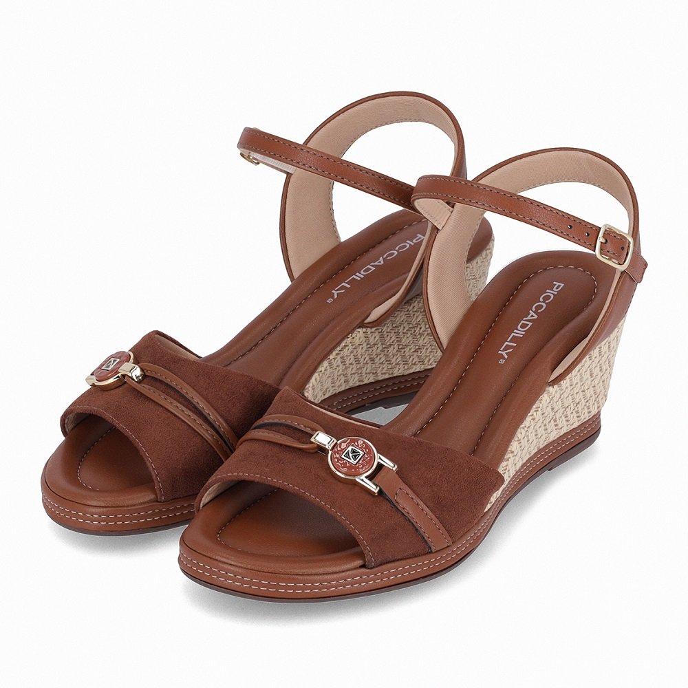 Sandália Anabela Alto Piccadilly 408243 Feminina - Conhaque Conhaque 3