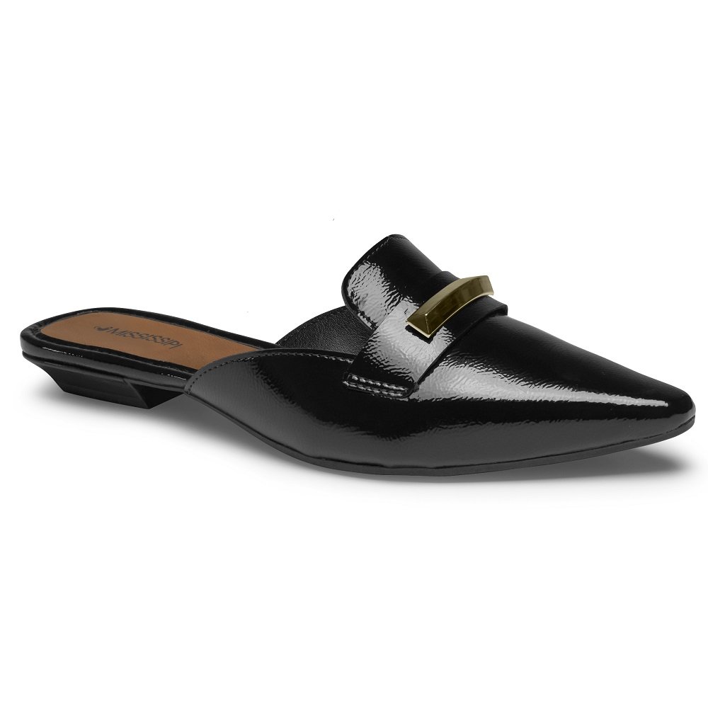 Mule Bico Fino Mississipi MF542 Feminino - Preto