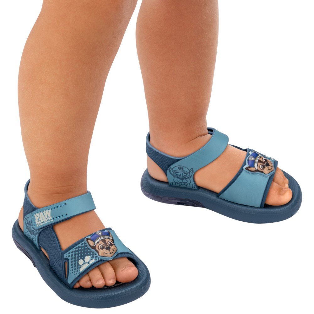 Sandalia Patrulha Canina Com Led Baby 23407 - Azul Escuro Azul 4