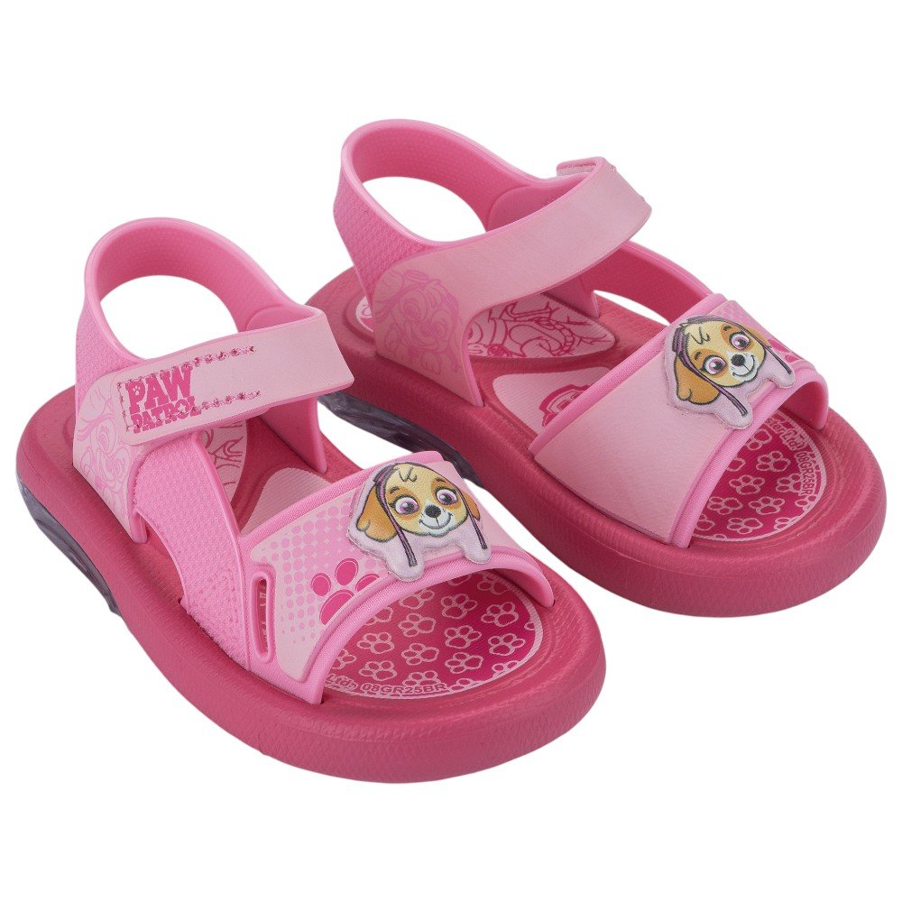 Sandalia Patrulha Canina Com Led Baby 23407 - Rosa Escuro Rosa 2
