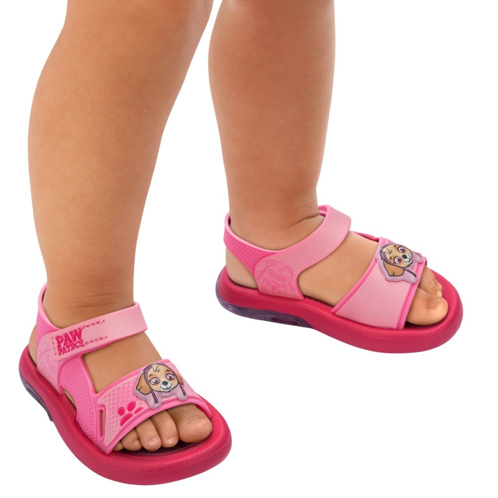 Sandalia Patrulha Canina Com Led Baby 23407 - Rosa Escuro Rosa 4