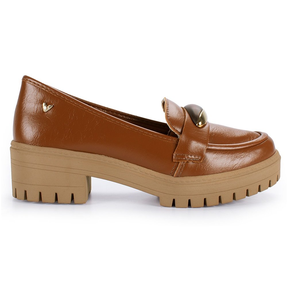 Sapato Loafer Mississipi MF172 Feminino - Marrom Marrom 2