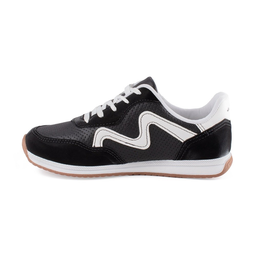 Tênis Casual Mississipi MF581 Feminino - Preto Preto 3