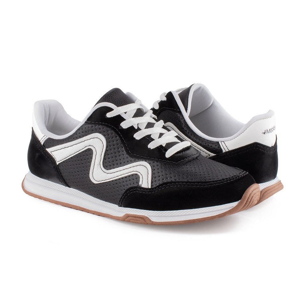 Tênis Casual Mississipi MF581 Feminino - Preto Preto 5