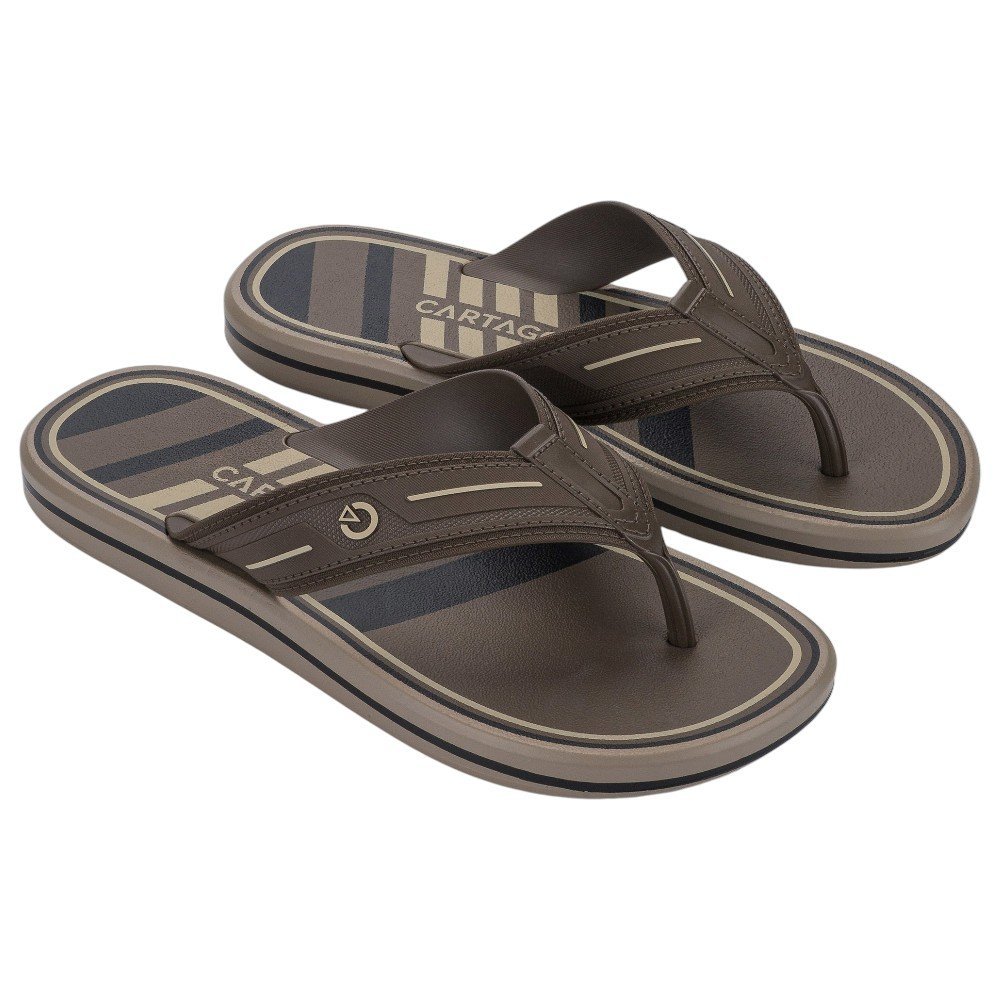 Chinelo Masculino Cartago Palermo 2 Dedo 12572 Bege/Marrom 2