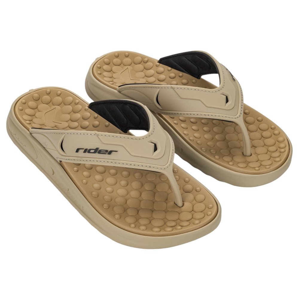 Chinelo Masculino Rider R Soft Plus Dedo 12528 Bege 2