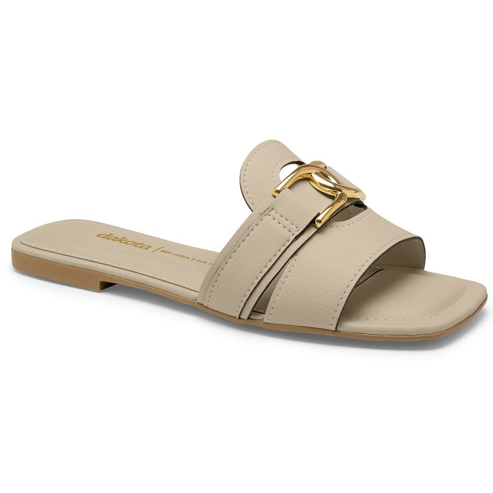 Tamanco Slide Dakota Y9182 Feminino - Nude Bege 5