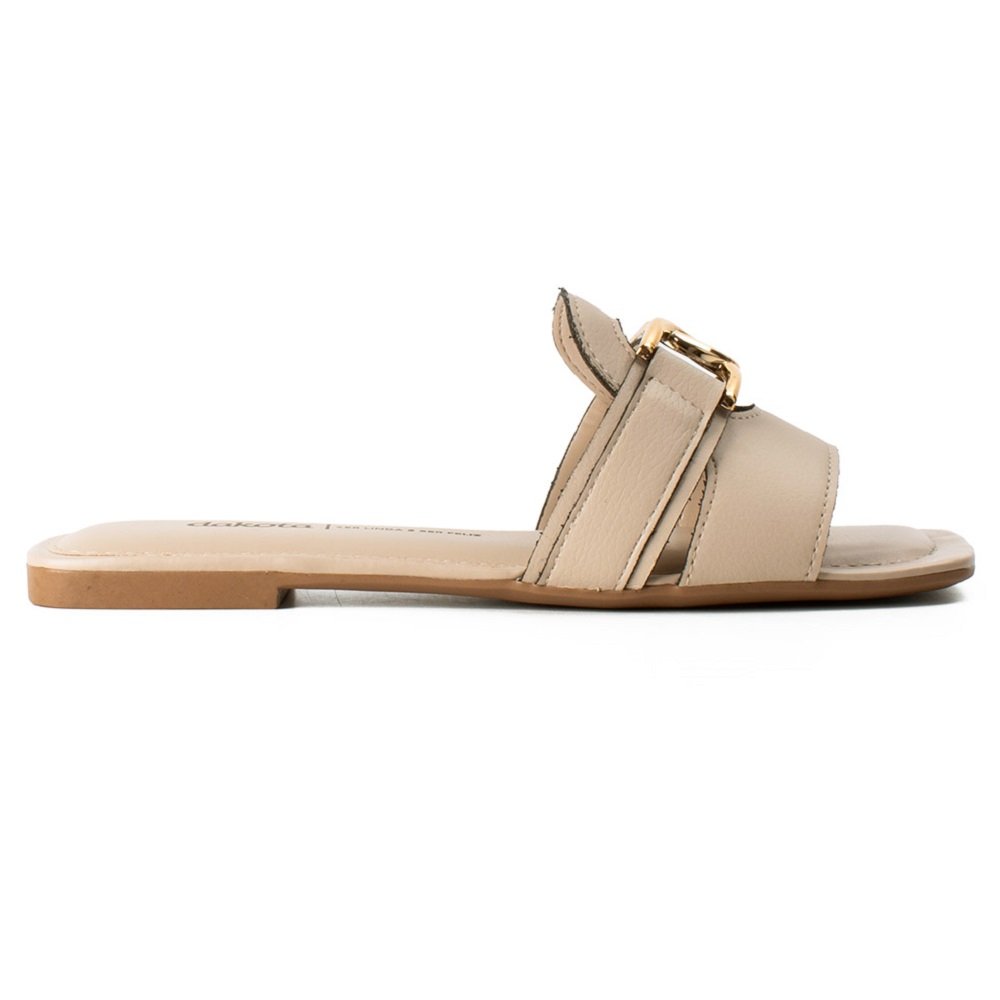 Tamanco Slide Dakota Y9182 Feminino - Nude Bege 6