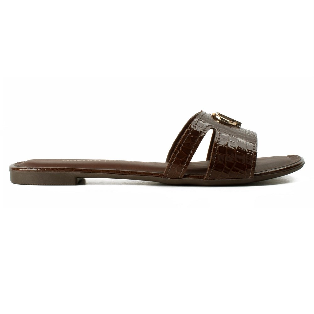 Sandália Rasteira Dakota Y9941 Feminina - Cafe Marrom 2