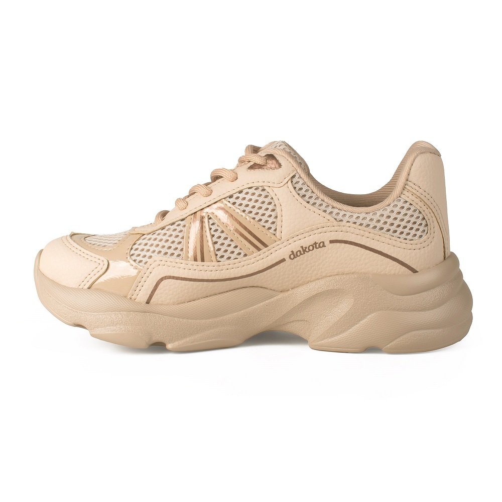 Tênis Esportivo Dakota D0971 Feminino - Nude Bege 3