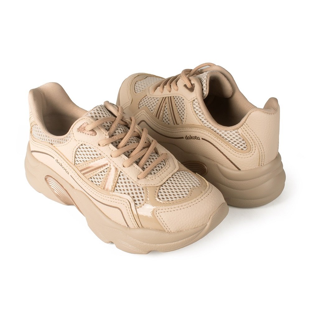 Tênis Esportivo Dakota D0971 Feminino - Nude Bege 6