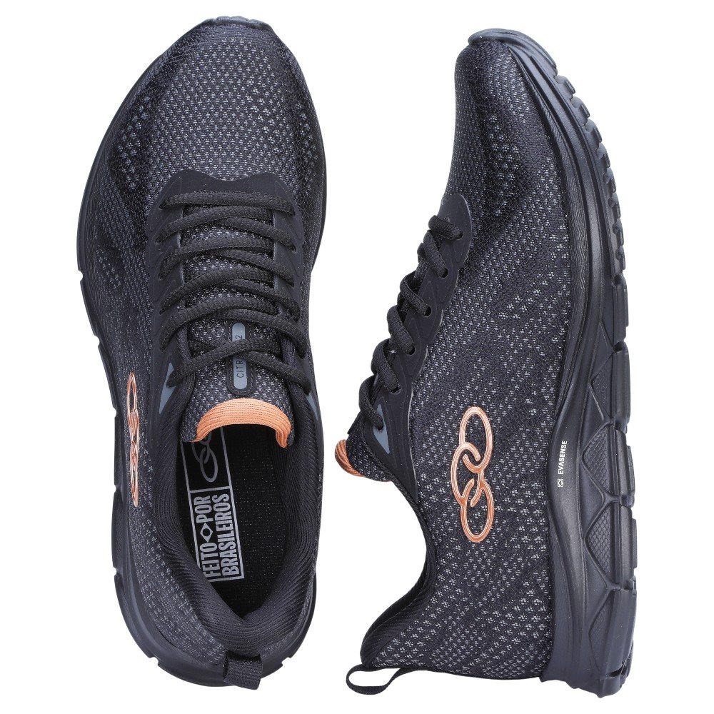 Tênis Olympikus Citrus 2 Feminino - Preto/Bronze Preto 3