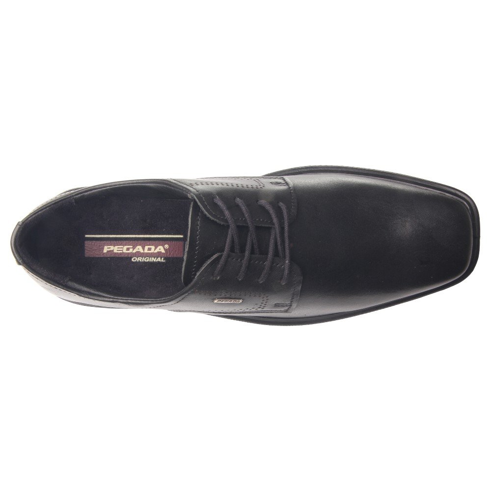 Sapato Social Com Cadarço Pegada 124773 Masculino - Preto Preto 4