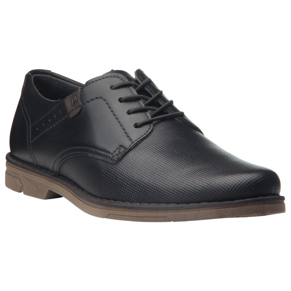 Sapato Social Com Cadarço Pegada PGD 175101 Masculino - Preto Preto 2