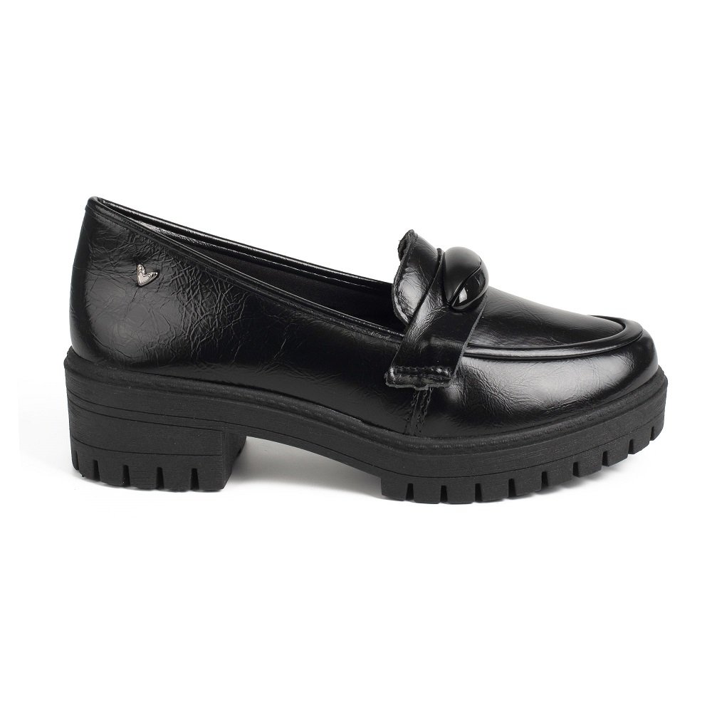 Sapato Loafer Mississipi MF172-0004 Feminino - Preto Preto 2