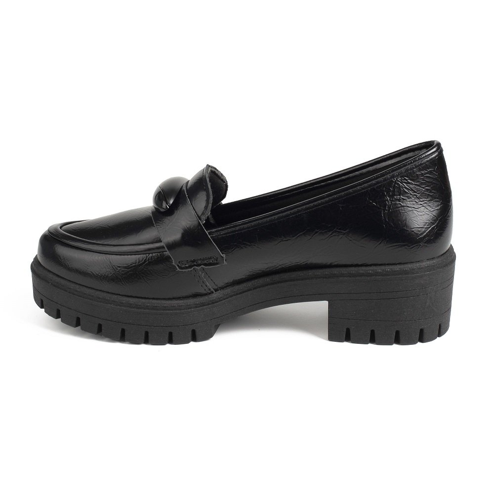 Sapato Loafer Mississipi MF172-0004 Feminino - Preto Preto 3